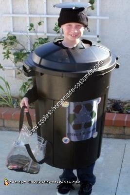 Homemade Trash Can Halloween Costume Idea