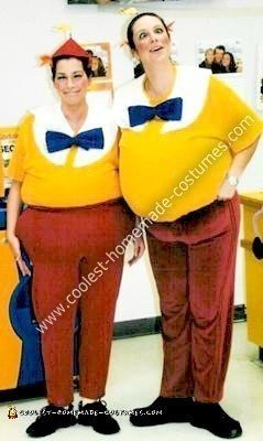 Homemade Tweedle Dee and Tweedle Dum Costumes