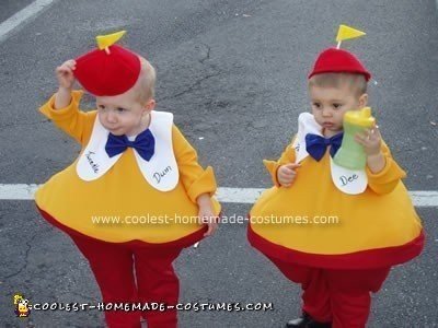 Homemade Twiddle Dee and Twiddle Dum Costumes