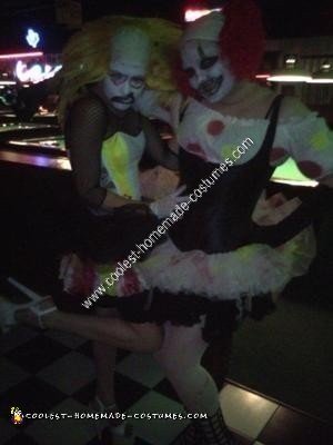 Homemade Twin Clown Halloween Costumes