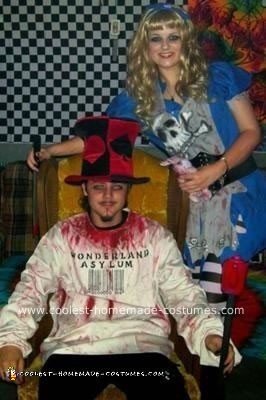 Homemade Twisted Alice and Mad Hatter Costume 3