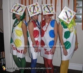 Homemade Twister Group Halloween Costume