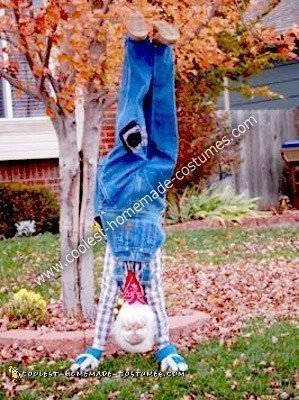 Homemade Upside Down Man Optical Illusion Costume