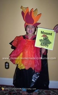 Homemade Volcano Costume - Mount St. Abby