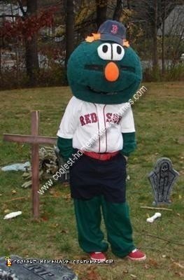 Homemade Wally the Green Monster Red Sox Mascot Costume