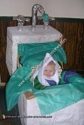 Homemade Water Droplet in a Sink Stroller Costume