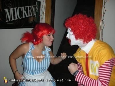 Homemade Wendy and Ronald McDonald Costumes