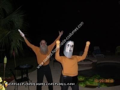 Homemade Wii and Mii Couple Costume