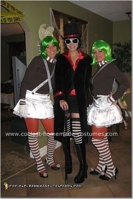 Homemade Willy Wonka and Oompa Loompas Group Costume