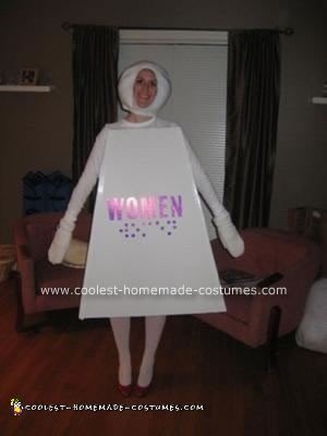 Homemade Women's Restroom Sign Costume Design