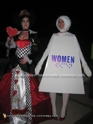 Homemade Women's Restroom Sign Costume Design