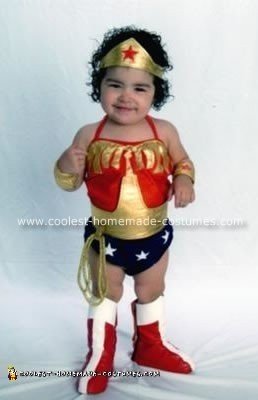 Homemade Wonder Woman Toddler Costume