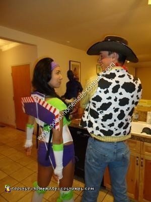 Homemade Woody and Buzz Lightyear Couple Costumes