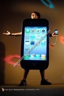 Homemade Working iPhone 4 Costume