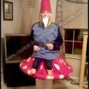 Homemade Yard Gnome on a Toadstool Costume