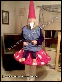 Homemade Yard Gnome on a Toadstool Costume