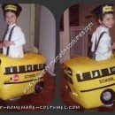 Homemade Yellow School Bus Halloween Costume