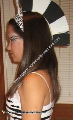 Homemade Zebra Adult Costume Idea