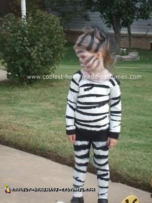 Homemade Zebra Costume