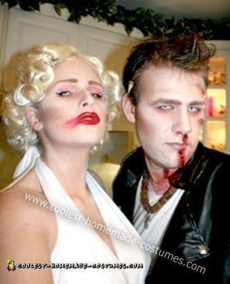 Homemade Zombie Marilyn Monroe and James Dean Costumes