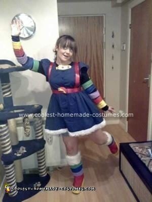 Homemade Rainbow Brite Costume