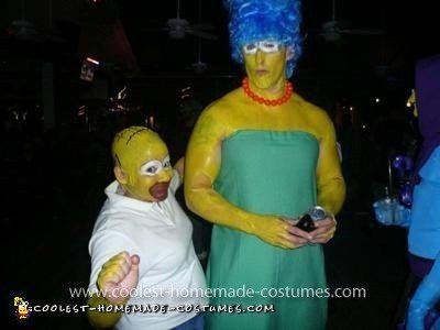 Homemade Homer and Marge Couple Costume