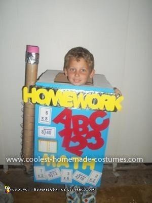 Homemade Homework Costume