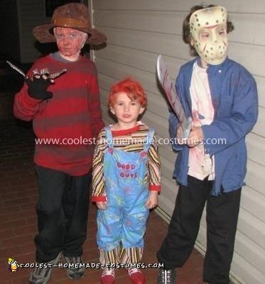 Homemade Horror Movie Trio Children's Costumes