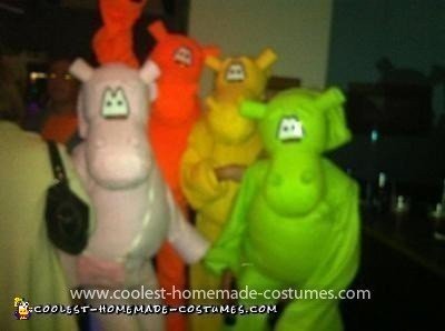 Homemade Hungry Hungry Hippos Group Costume