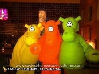 Homemade Hungry Hungry Hippos Group Costume