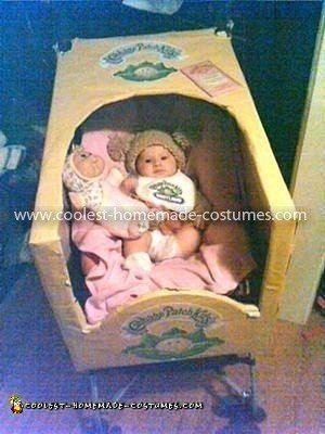 Coolest Infant Cabbage Patch Kid Costume - Box covering her Carseat/Stroller