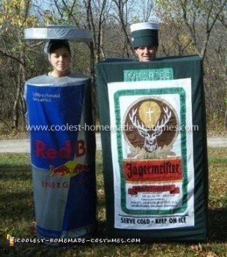 Homemade Jager Bomb Couple Costume