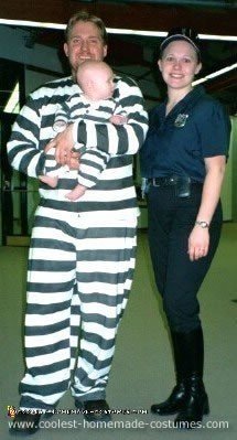 Jailbird Prisoner and Guard Family Costume