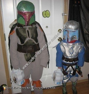 Jango and Boba Fett Homemade Couple Halloween Costume Idea