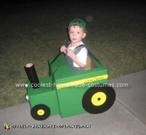 Homemade John Deere Green Tractor Costume