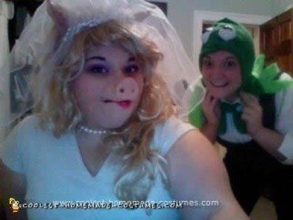 Homemade Kermit and Miss Piggy Couple Costume