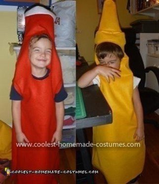 Homemade Ketchup and Mustard Costume
