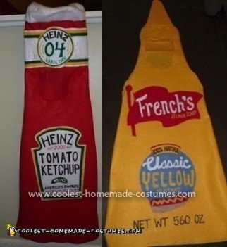 Homemade Ketchup and Mustard Costume