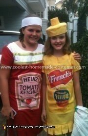Homemade Ketchup and Mustard Costumes
