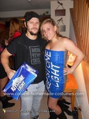 Homemade Keystone Keith Stone and and "Always Smooth" Beer Couple Costume