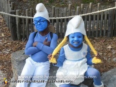 Homemade Kids Smurf Costumes