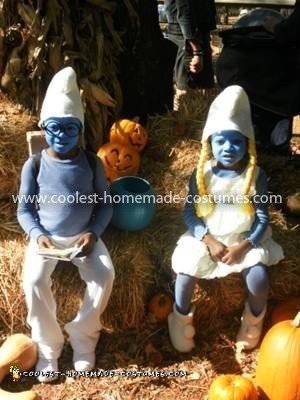 Homemade Kids Smurf Costumes