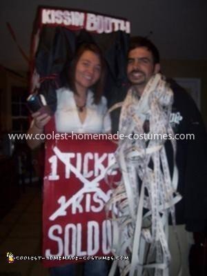 Homemade Kissing Booth Couple Costume