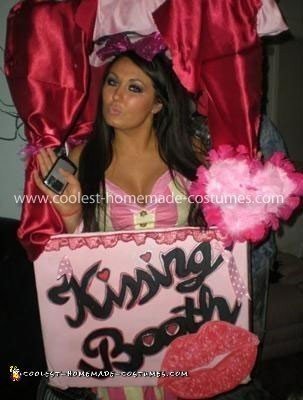 Homemade Kissing Booth Woman's Costume