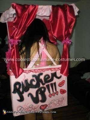 Homemade Kissing Booth Woman's Costume