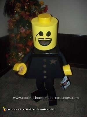 Homemade Lego Cop DIY Halloween Costume