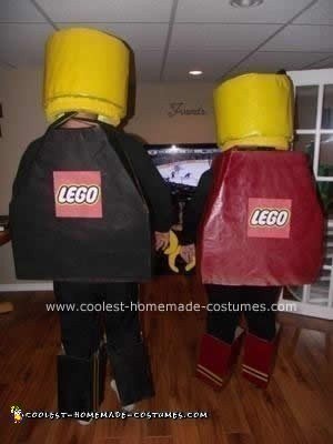 Homemade Lego Couple DIY Costume