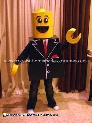 Homemade Lego Man Halloween Costume