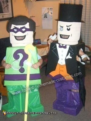 Lego Penguin and Lego Riddler Couple DIY Costumes