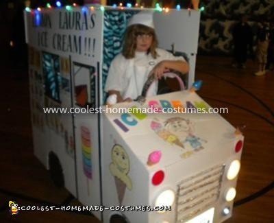 Coolest Lemon Laura's Ice Cream Truck with Whiteboard - with lights on